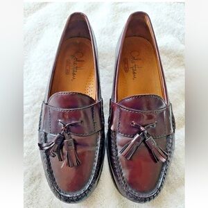 COLE HAAN NikeAir Insoles Burgundy Casual Slip On Tassel Loafers Shoes 10 W